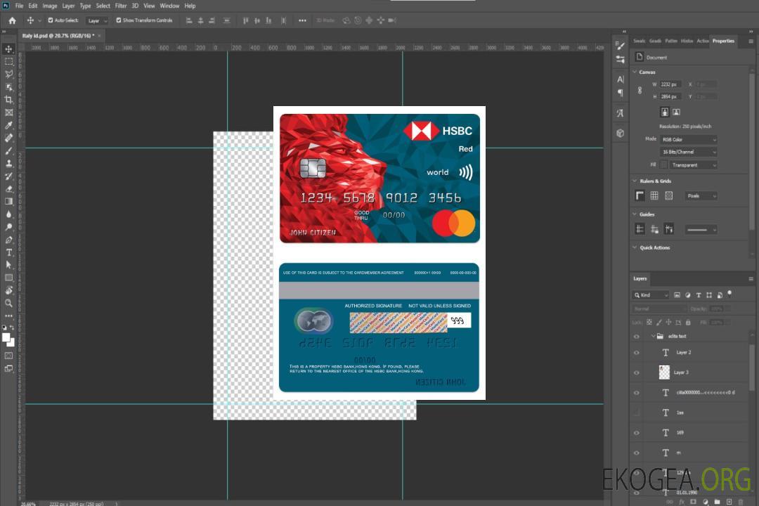 Mastercard de crédit mondial de la banque HSBC de Hong Kong template